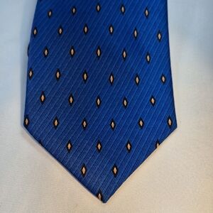 Bespoke Royal Blue Tie with Gold Accents